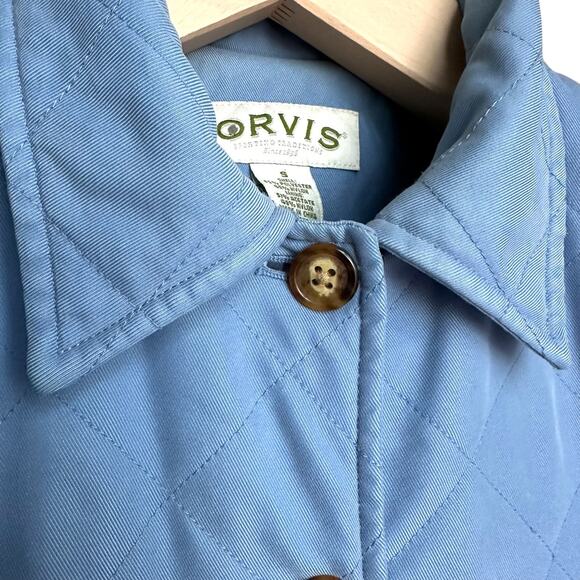 Orvis Quilted Button Front Jacket Size S, Light Blue - Picture 7 of 11